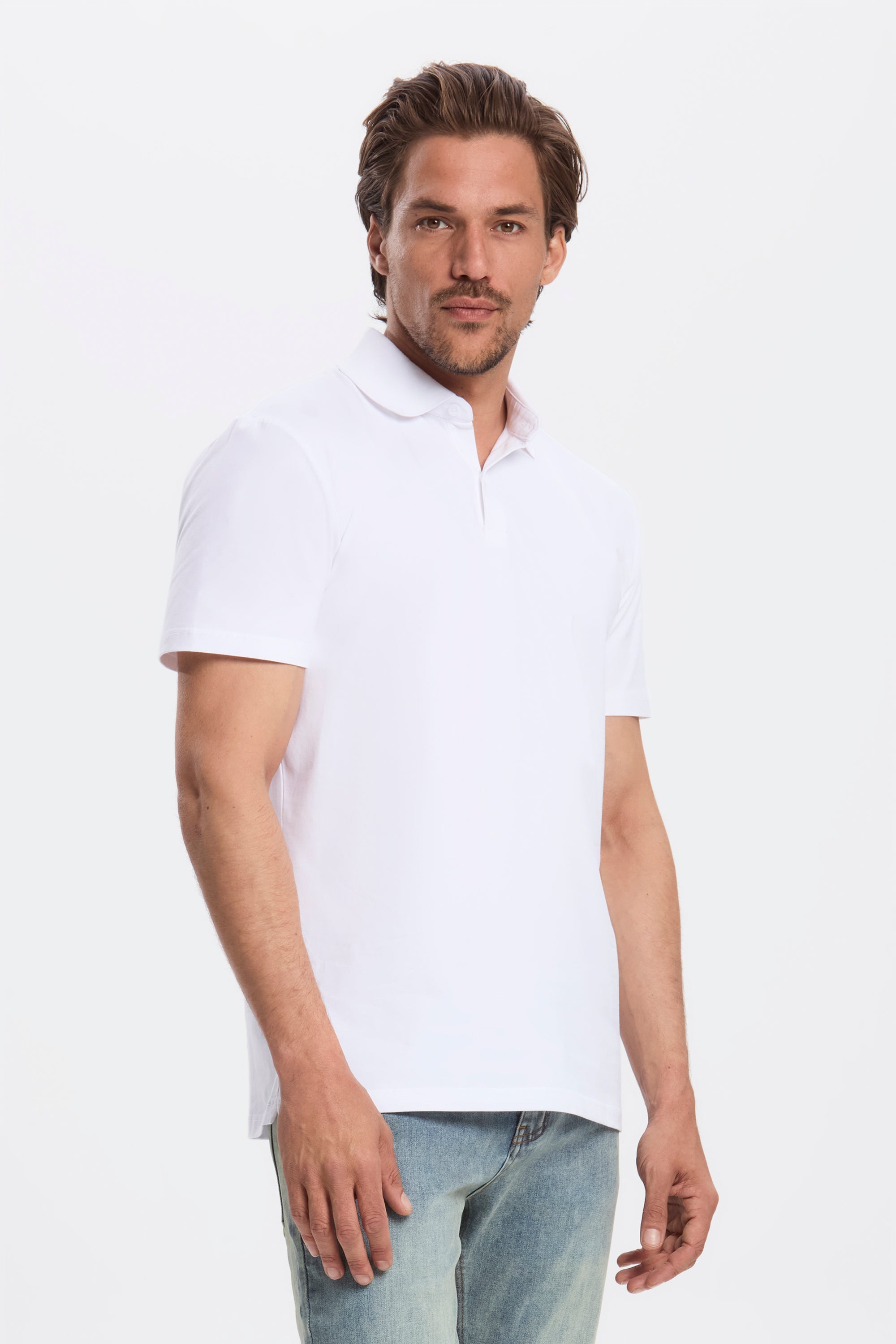 THE REGULAR BUTTON POLO - White