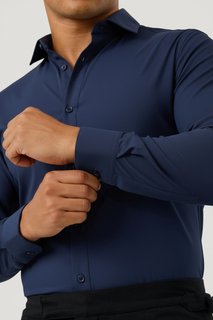 THE ATHLETIC STRETCH SHIRT - SCHWARZ
