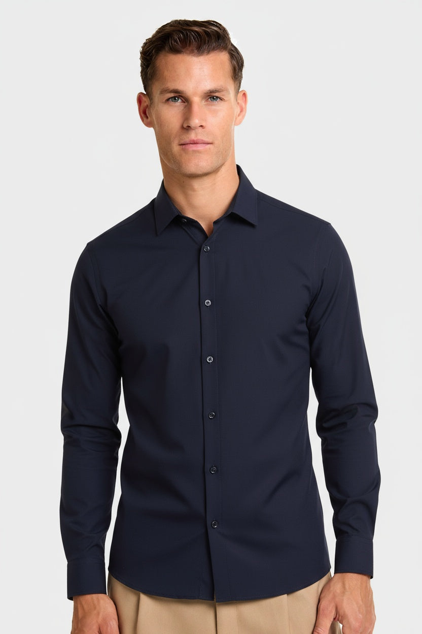 THE ATHLETIC STRETCH SHIRT - SCHWARZ