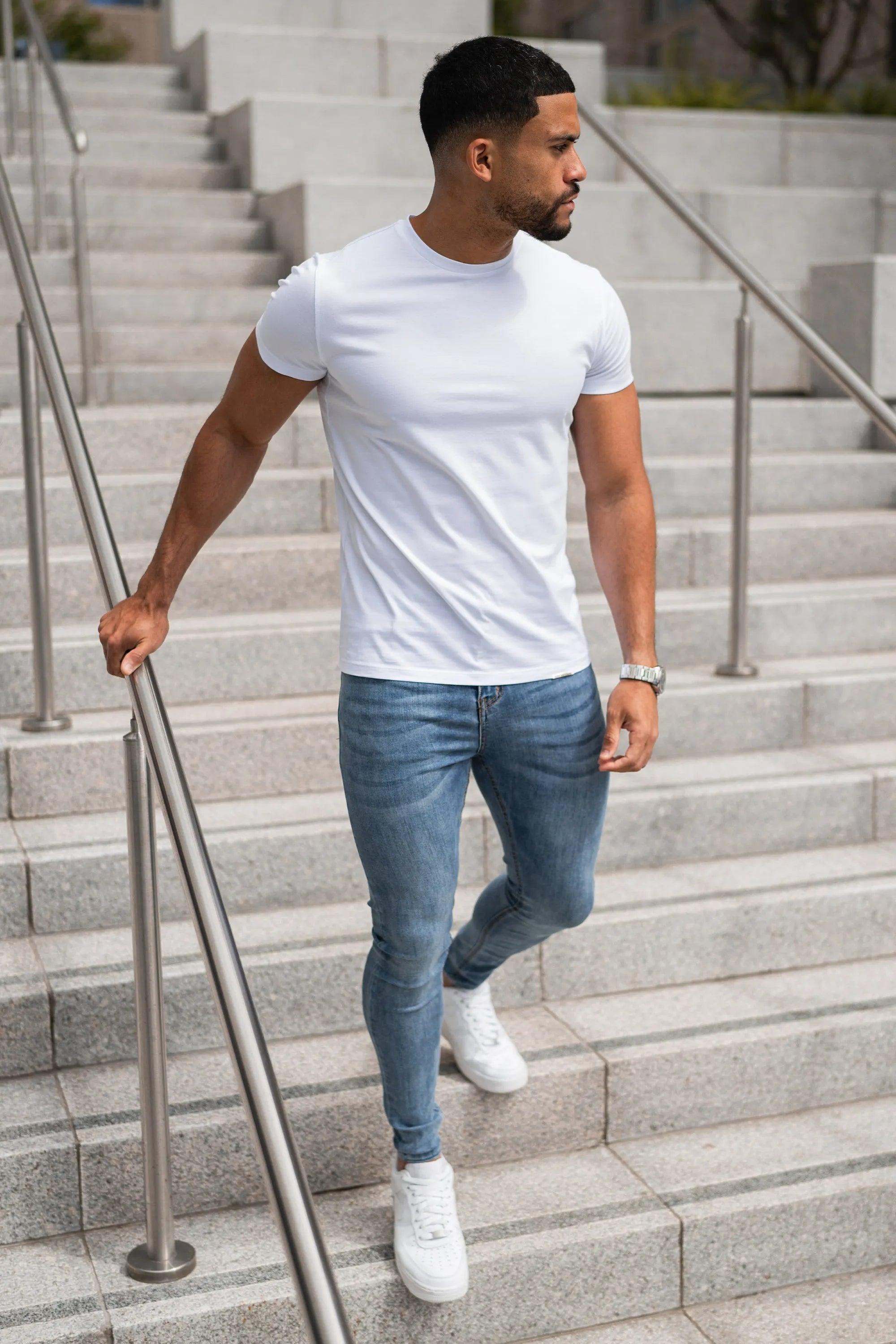 THE MERCERISED T-SHIRT - WHITE - ICON. AMSTERDAM
