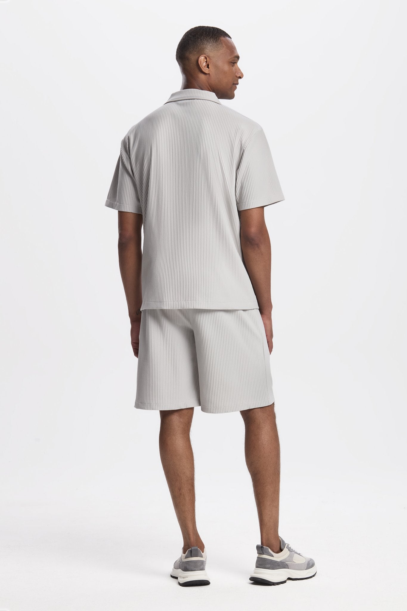 THE PLEATED SHORT SET - GREY