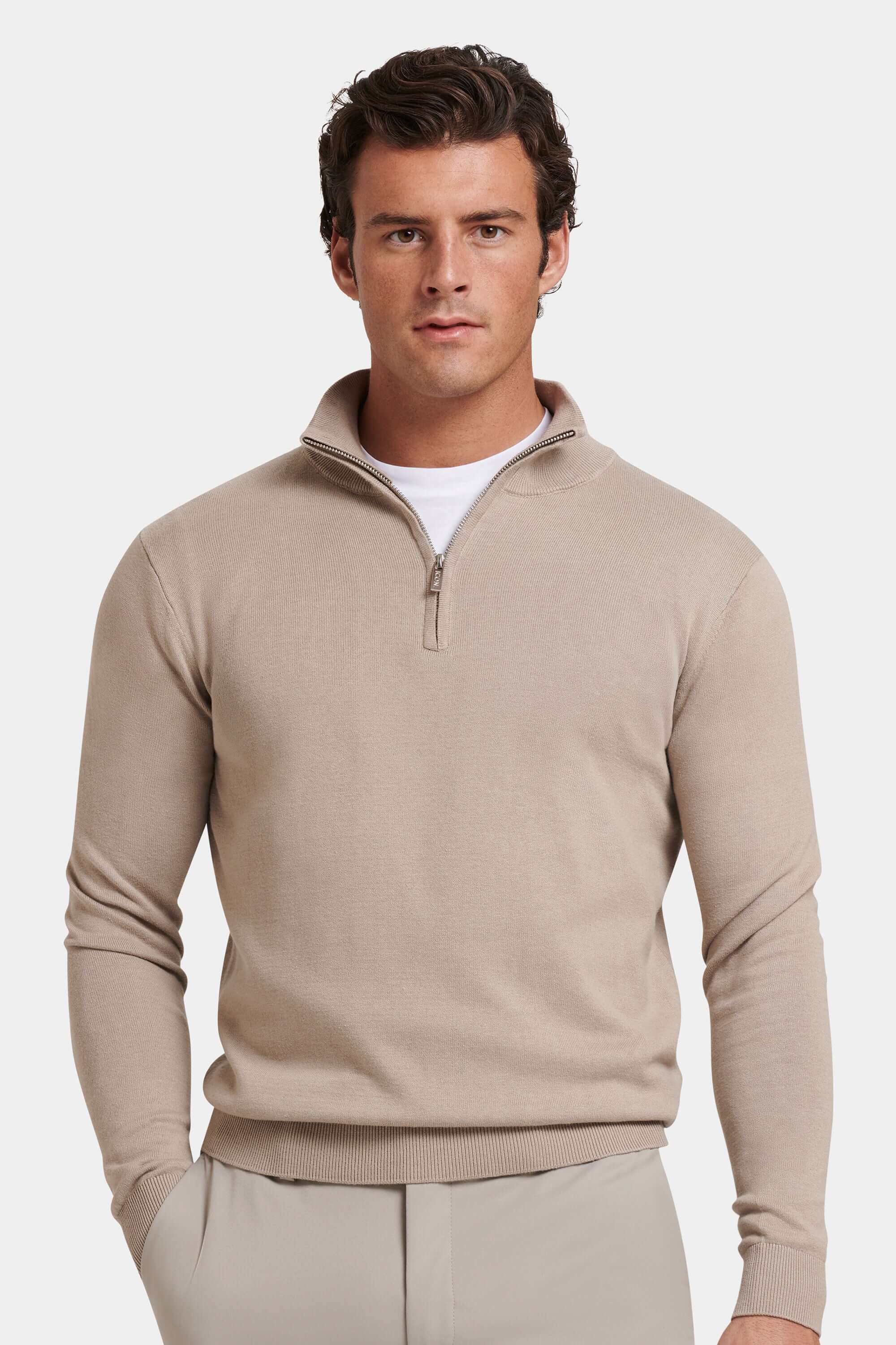 THE SANTONI QUARTER ZIP SWEATER