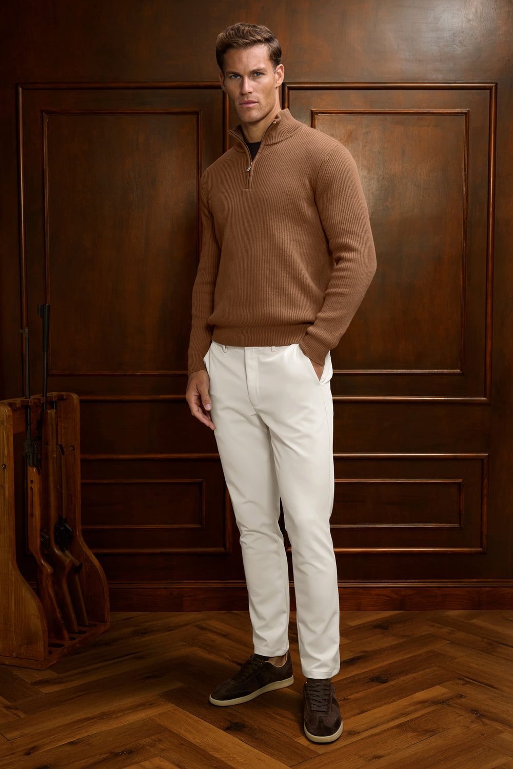 THE DECO QUARTER ZIP SWEATER