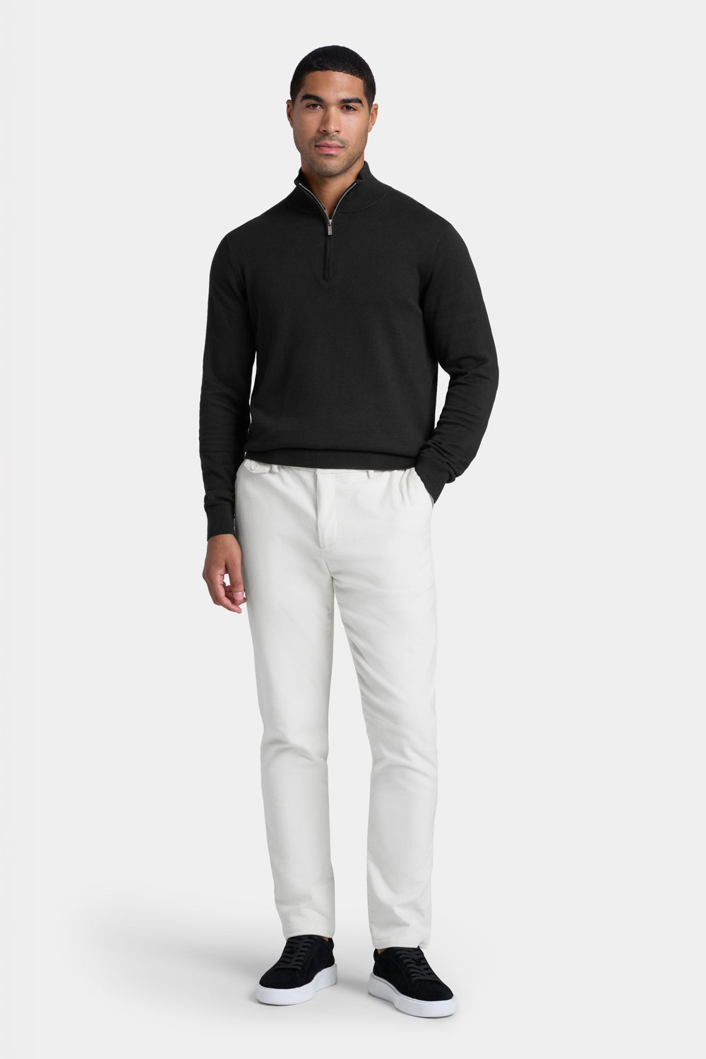 THE SANTONI QUARTER ZIP SWEATER