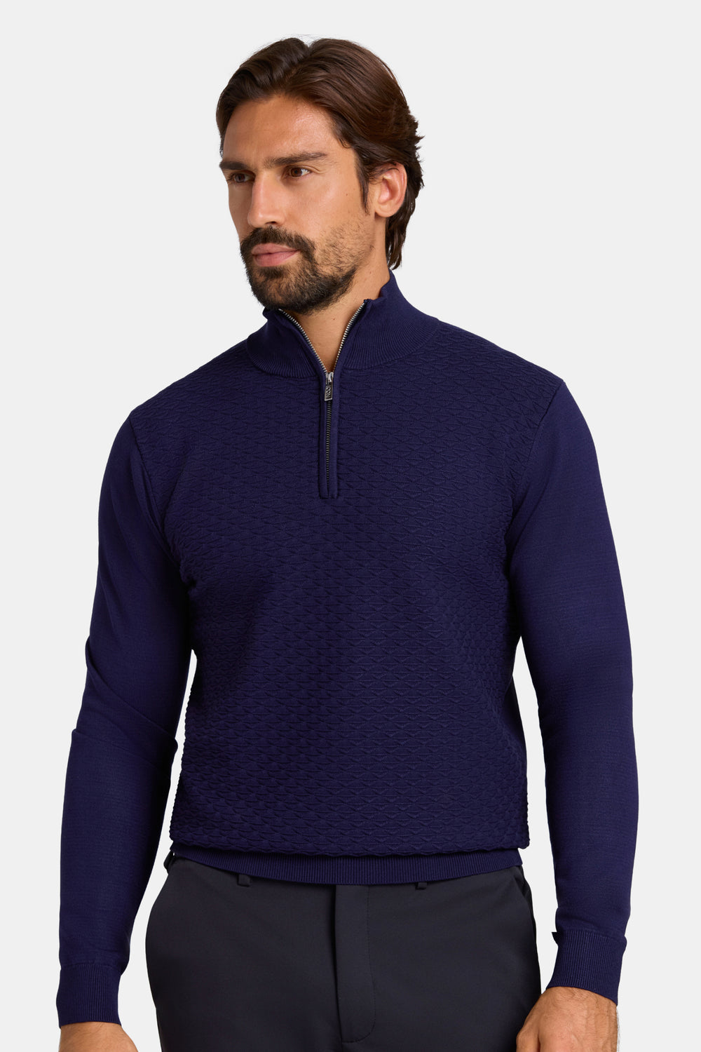 THE MARCELLO QUARTER ZIP SWEATER
