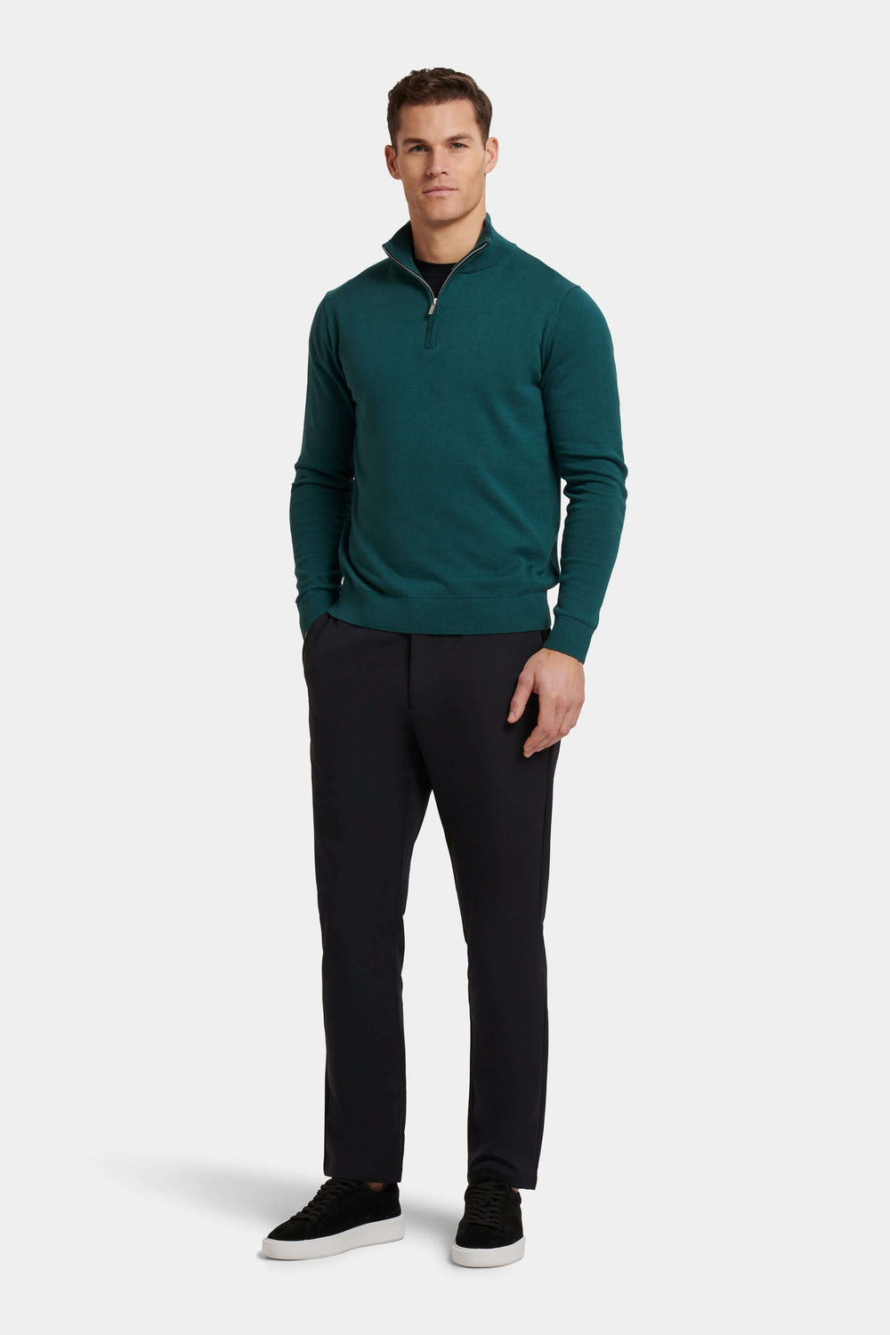 THE SANTONI QUARTER ZIP SWEATER