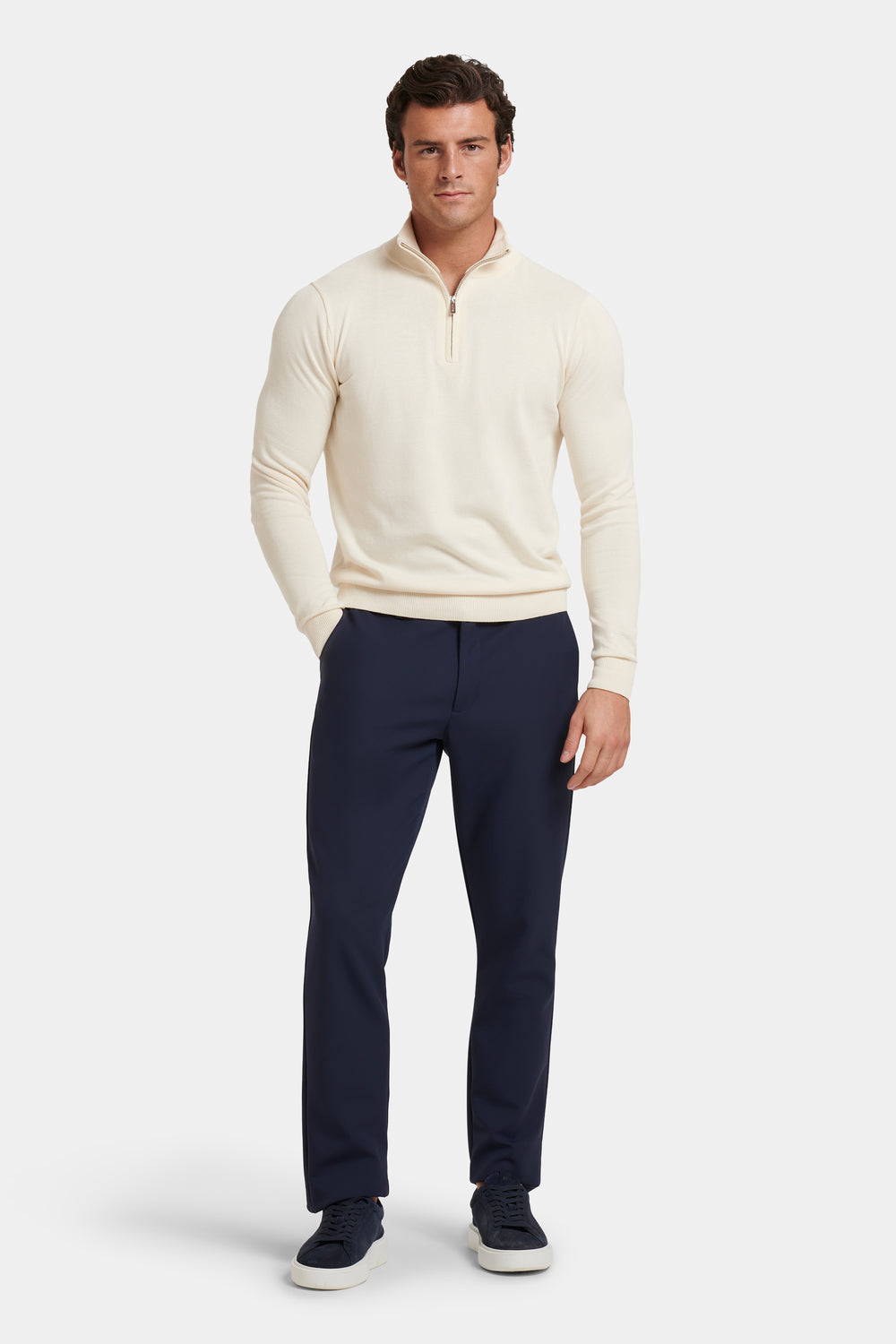 THE SANTONI QUARTER ZIP SWEATER