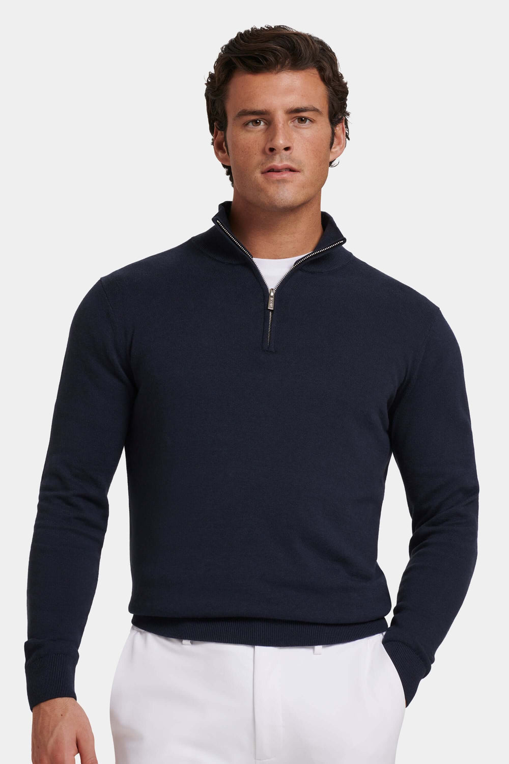 THE SANTONI QUARTER ZIP SWEATER