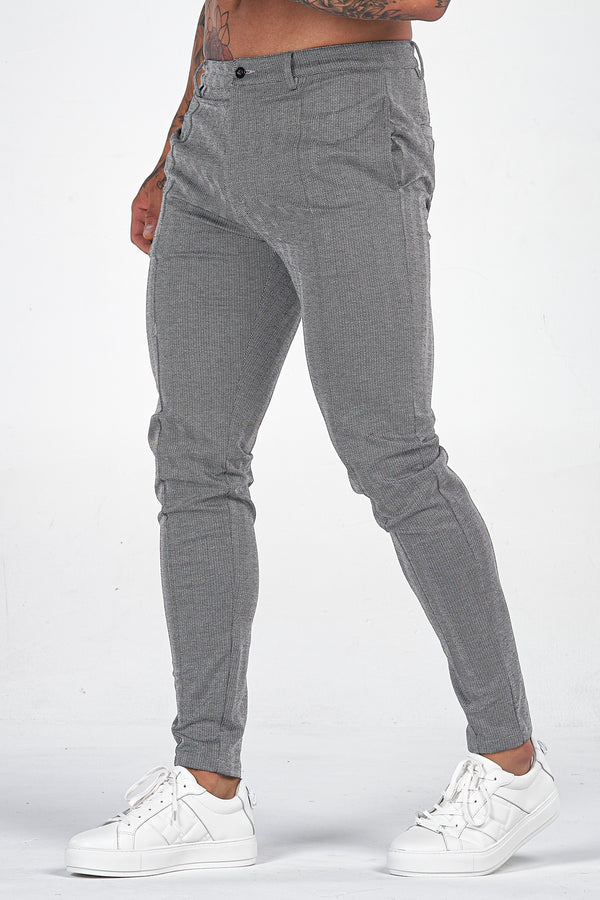 THE CHEVRON TROUSERS - GREY - ICON. AMSTERDAM