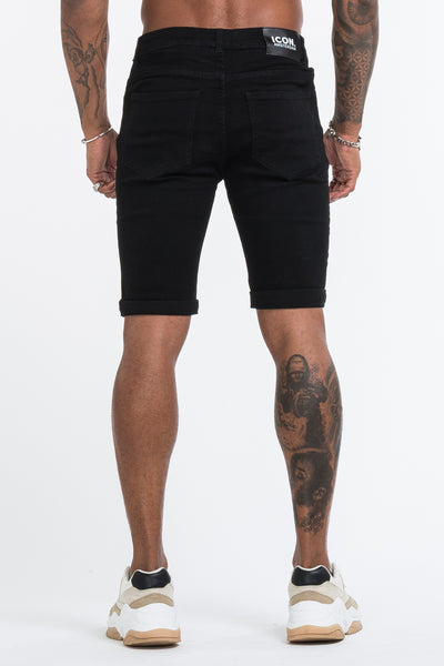 THE LORENZO SHORTS - BLACK - ICON. AMSTERDAM