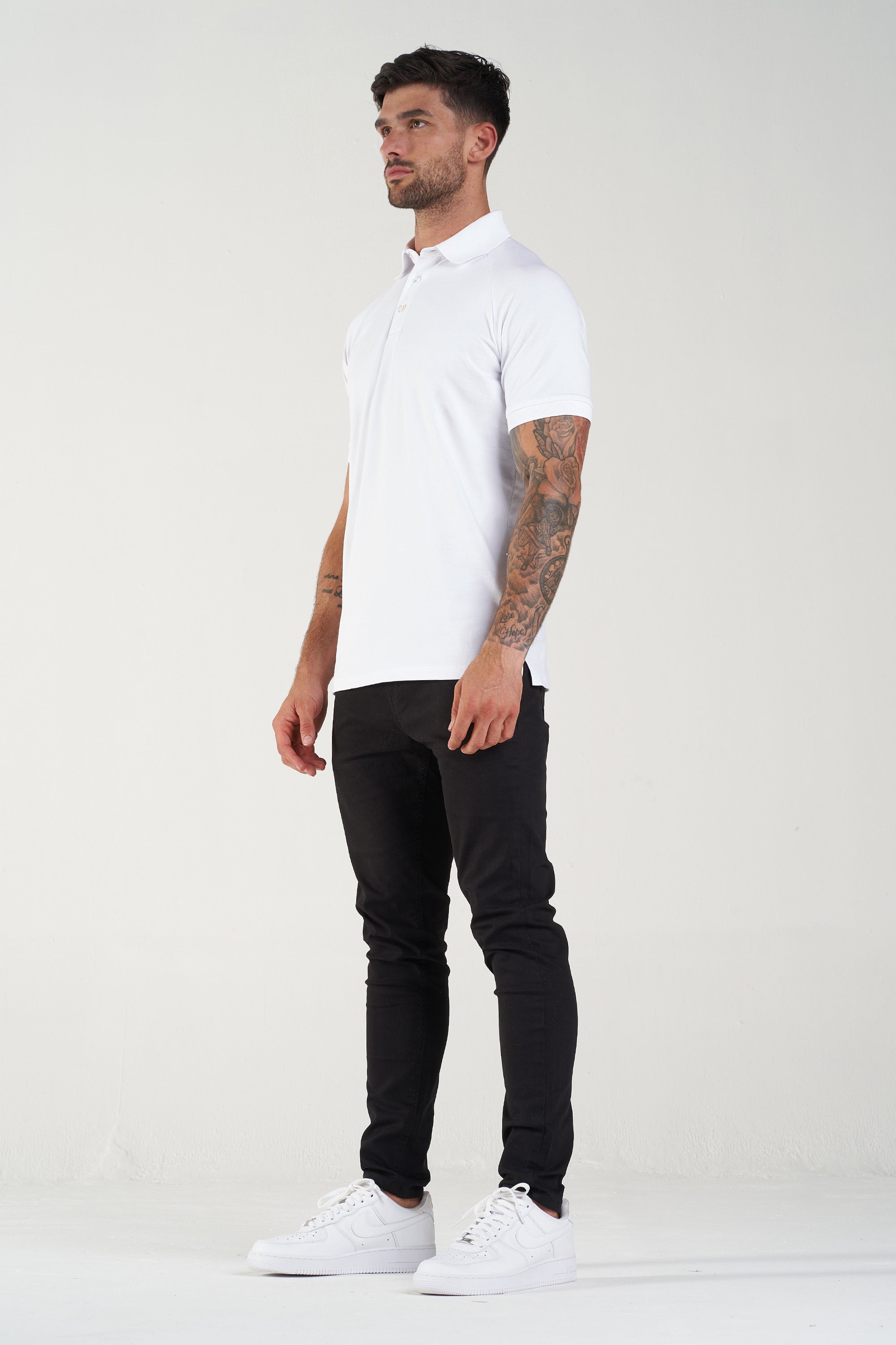 THE MUSCLE BUTTON POLO - WHITE - ICON. AMSTERDAM