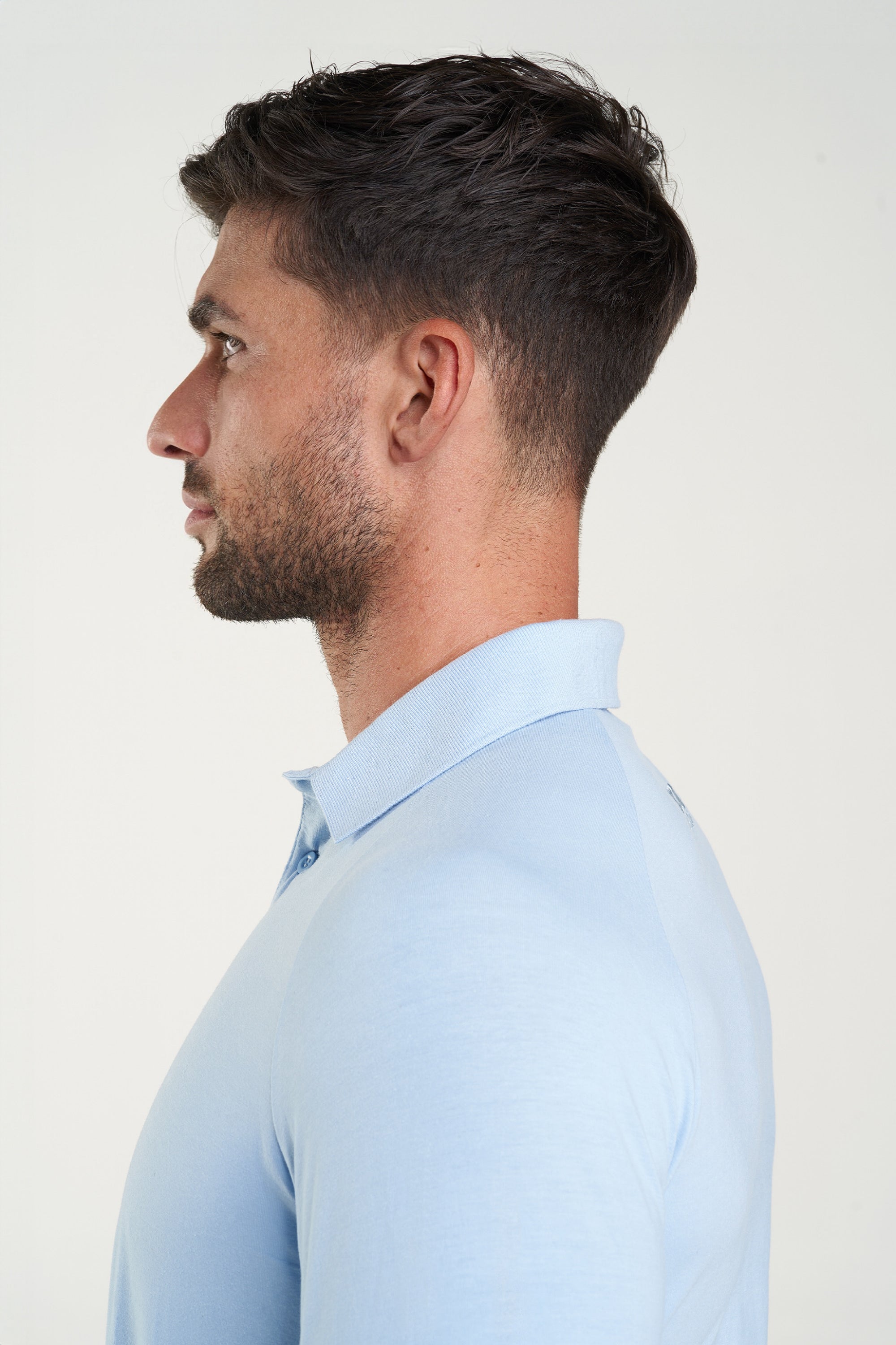 THE MUSCLE BUTTON POLO - LIGHT BLUE - ICON. AMSTERDAM
