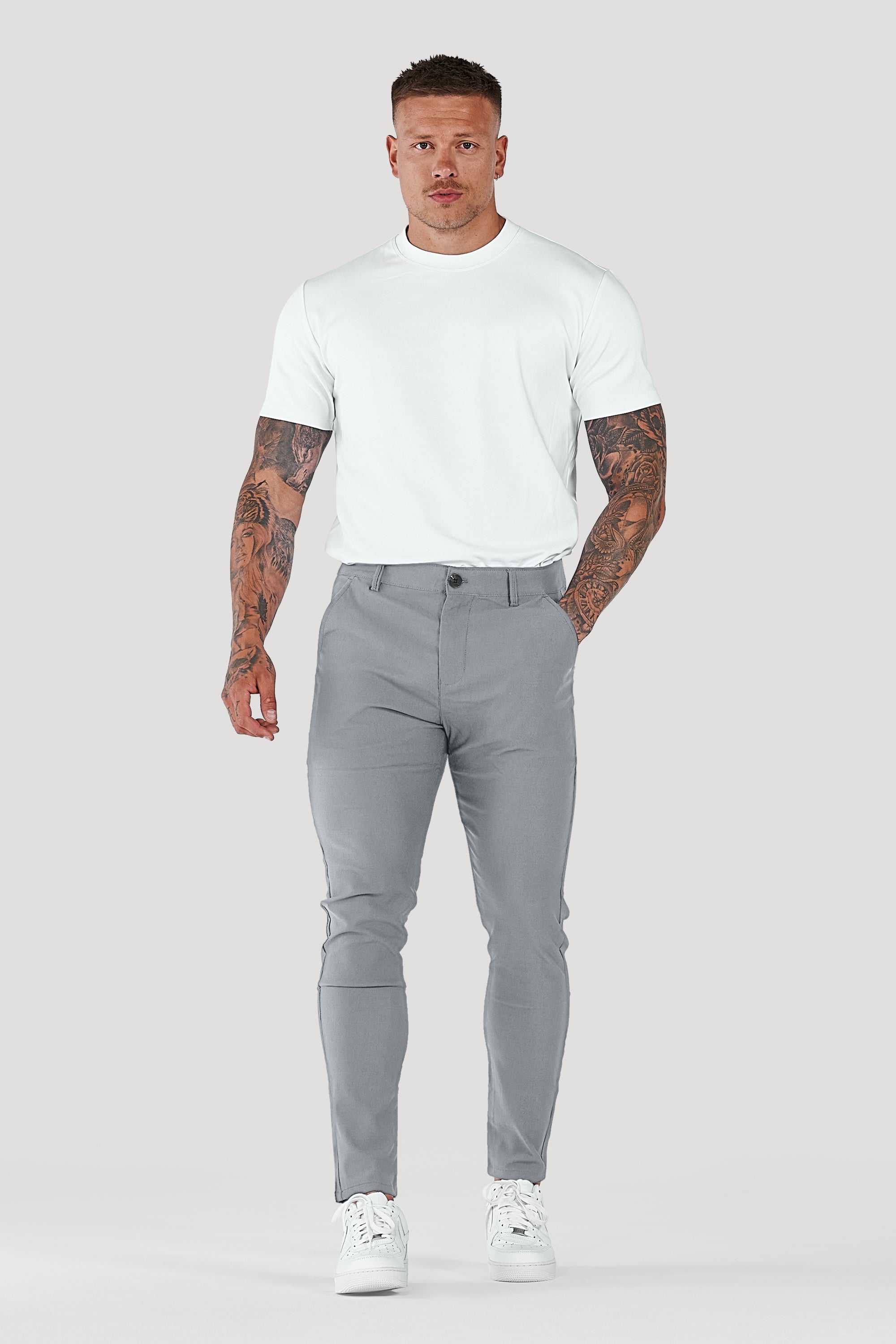 THE AVANI TROUSERS - GRIS CLARO