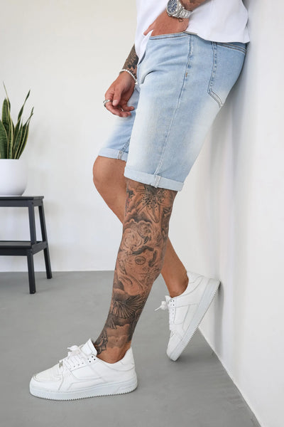 THE LORENZO SHORTS - PALE BLUE - ICON. AMSTERDAM