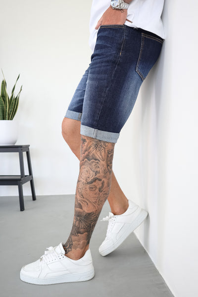 THE LORENZO SHORTS - DARK BLUE - ICON. AMSTERDAM