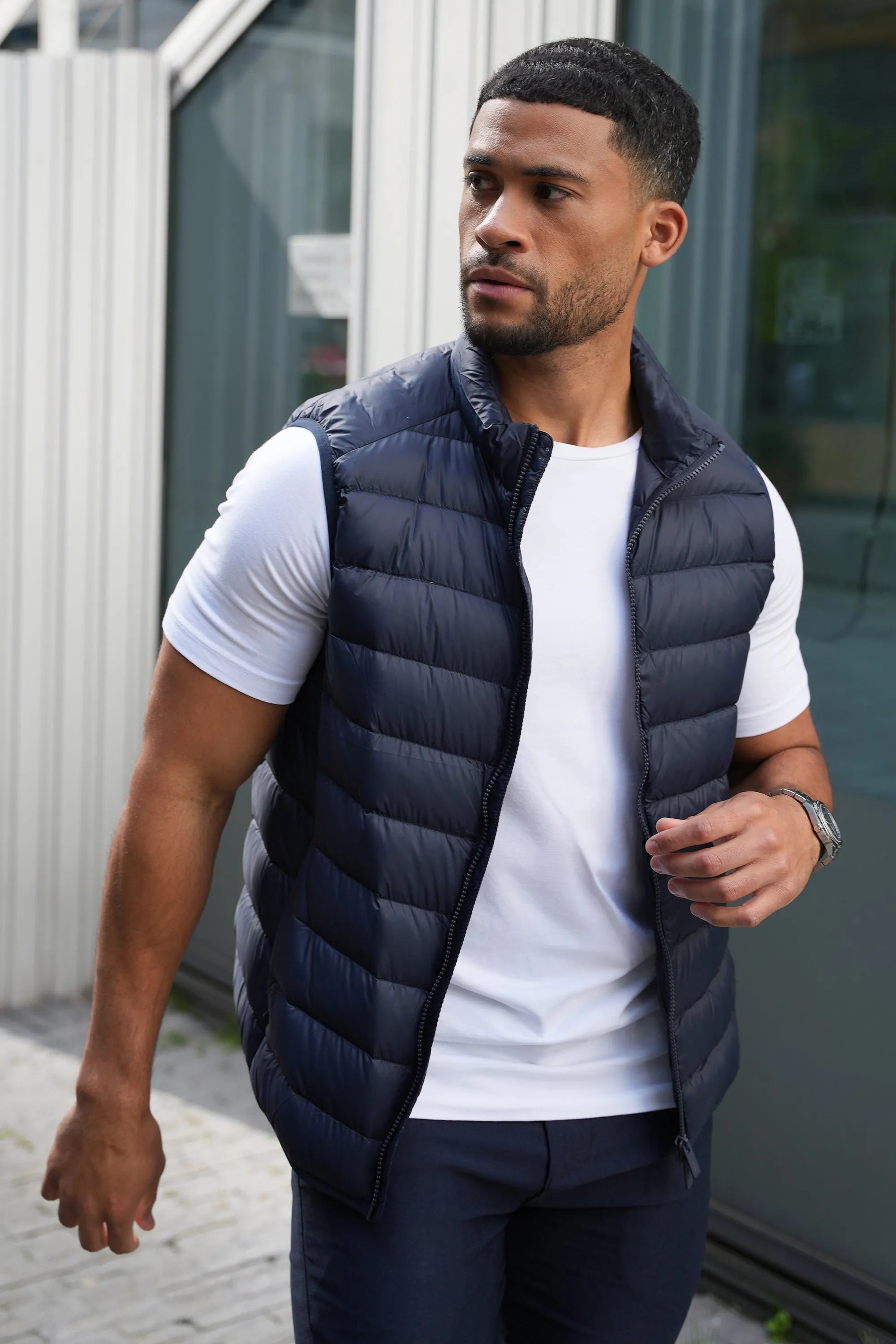 THE VERONA GILET - NAVY - ICON. AMSTERDAM