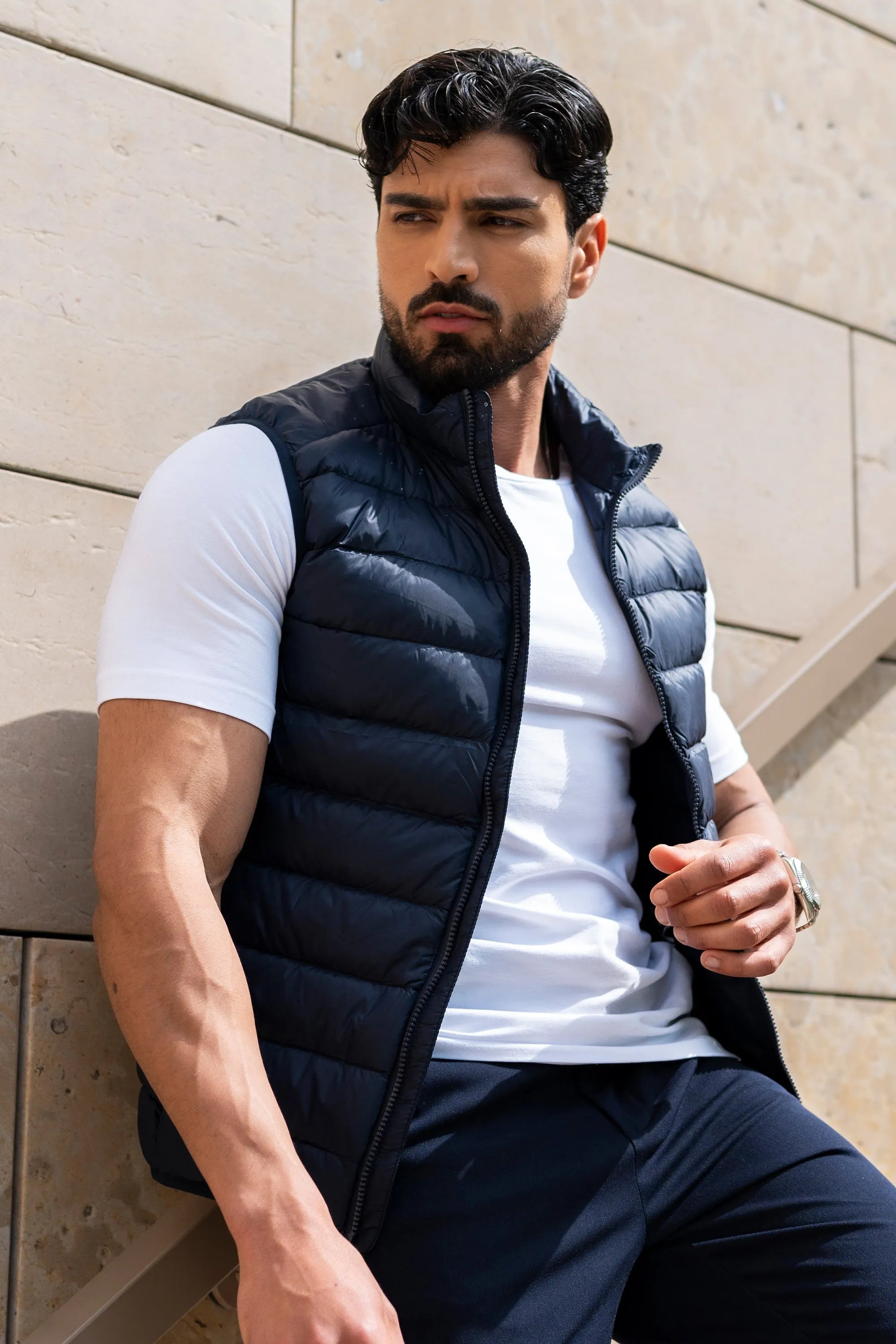 THE VERONA GILET - NAVY - ICON. AMSTERDAM