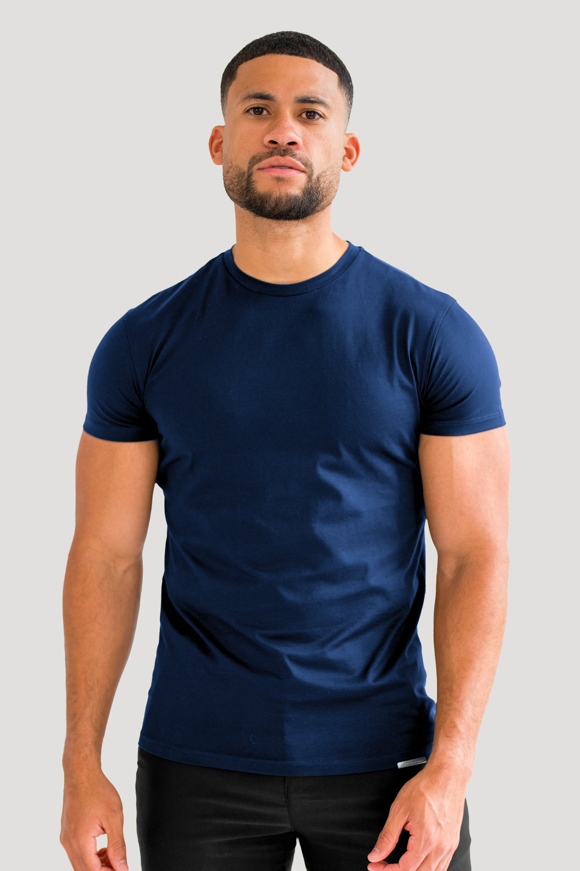 THE MERCERISED T-SHIRT - NAVY BLUE - ICON. AMSTERDAM