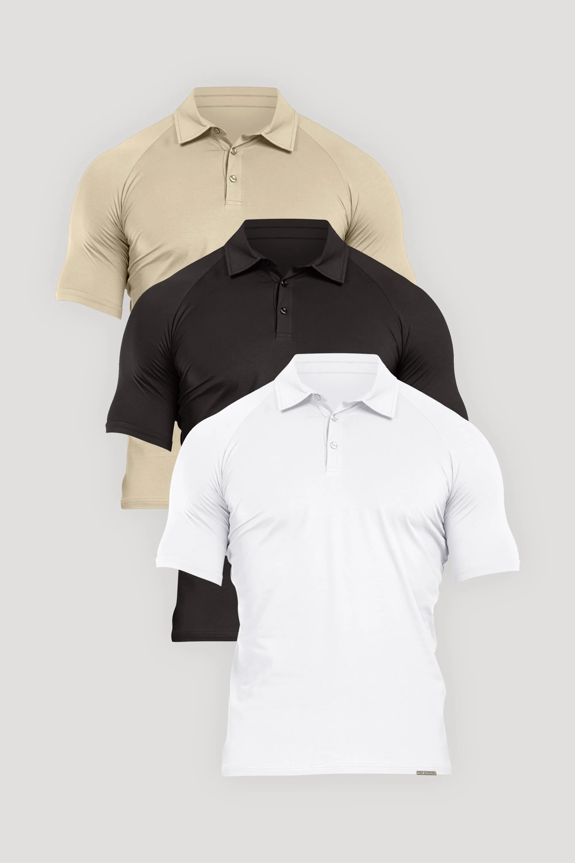 THE MUSCLE BUTTON POLO BUNDLE 3-PIECE SET - ICON. AMSTERDAM