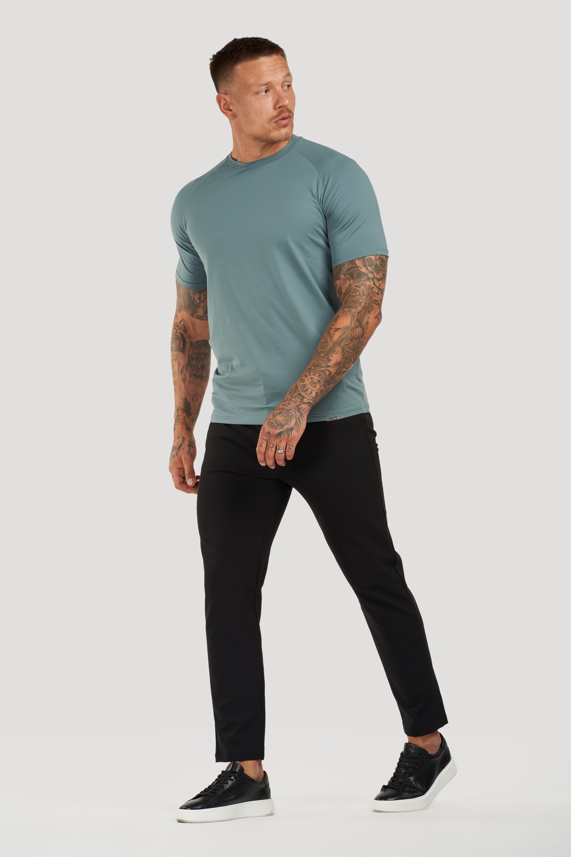 THE MUSCLE BASIC T-SHIRT - MARINE BLUE - ICON. AMSTERDAM