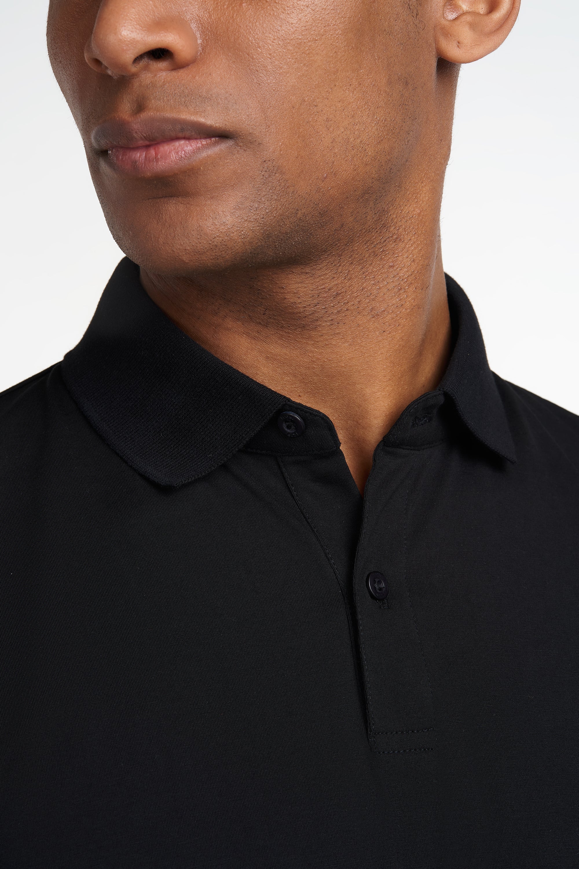 THE REGULAR BUTTON POLO - Black