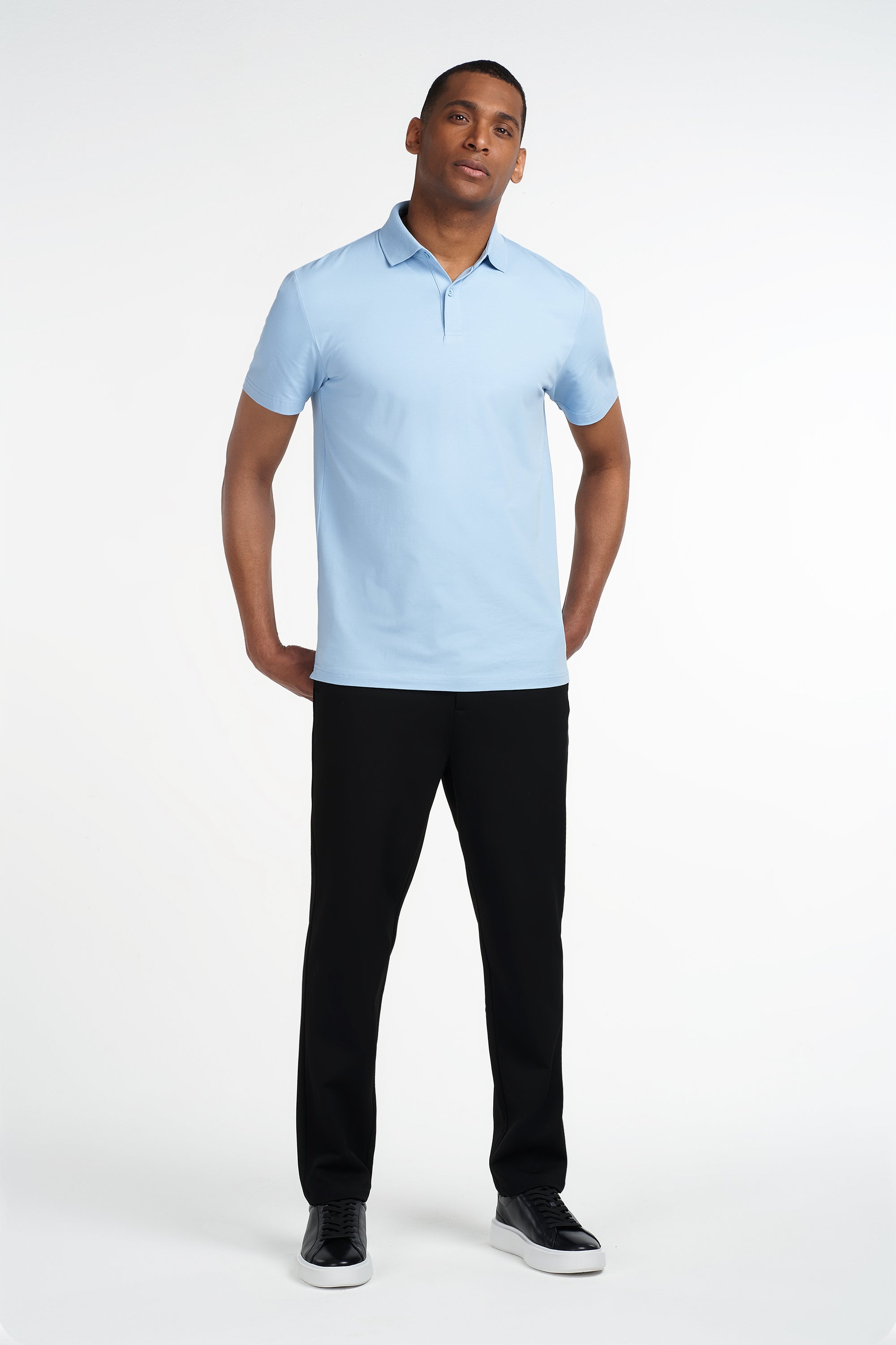 THE REGULAR BUTTON POLO - Light Blue
