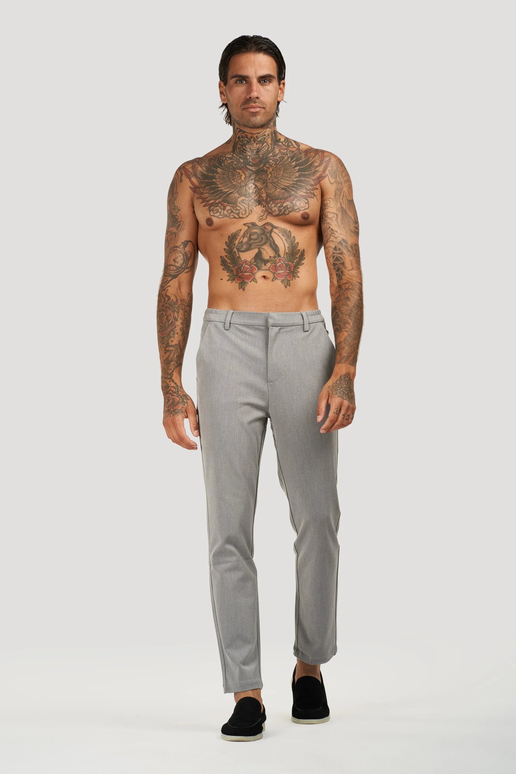 THE SILVIO TROUSERS - LIGHT GREY - ICON. AMSTERDAM