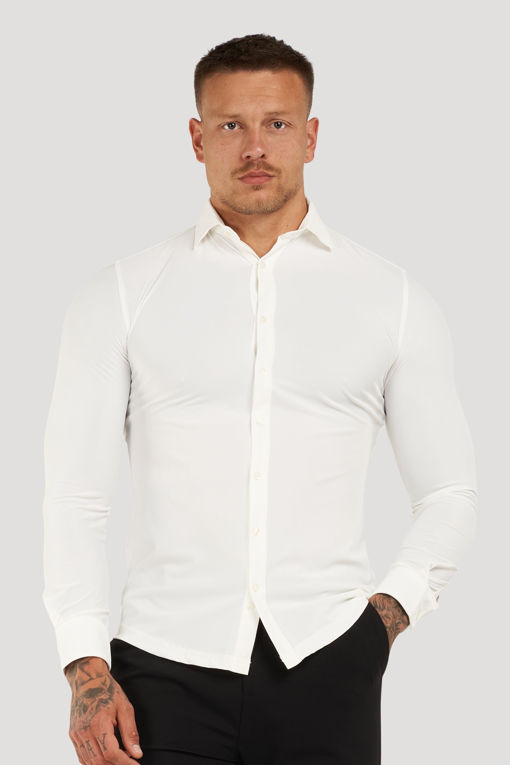 THE ATHLETIC STRETCH SHIRT - WHITE