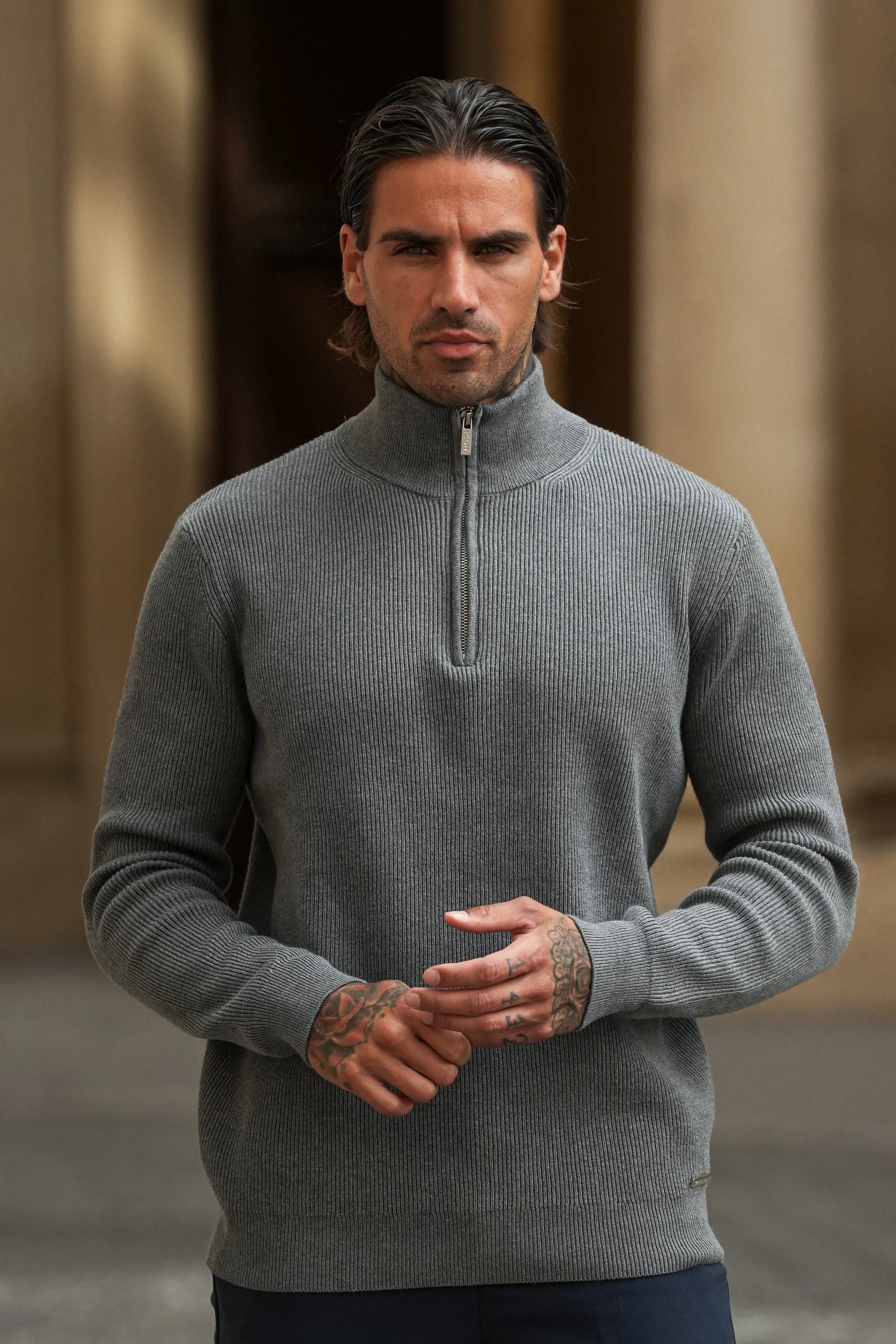 THE RENZO HALF ZIP SWEATER - ICON. AMSTERDAM