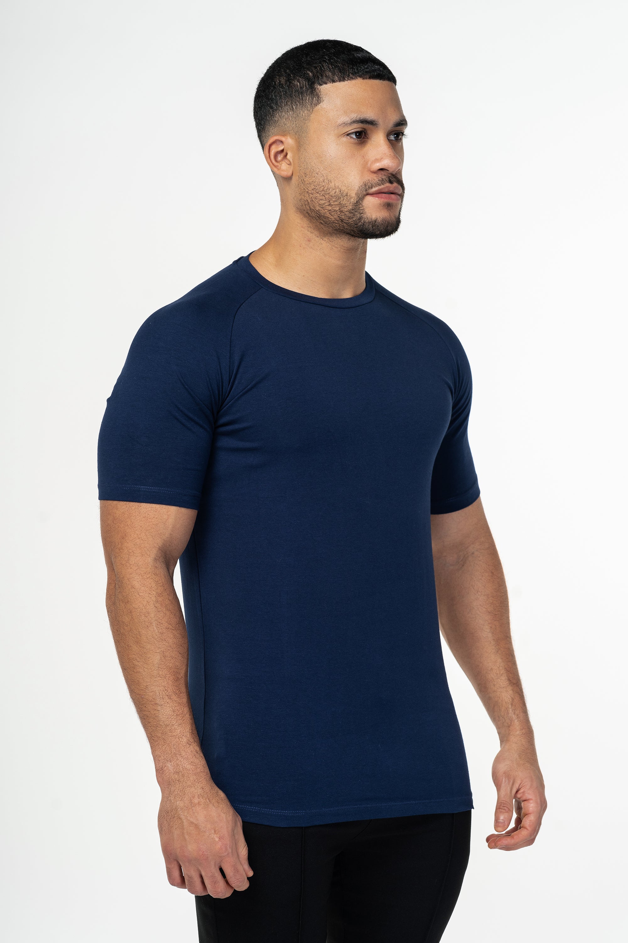 THE MUSCLE BASIC T-SHIRT - DONKERBLAUW