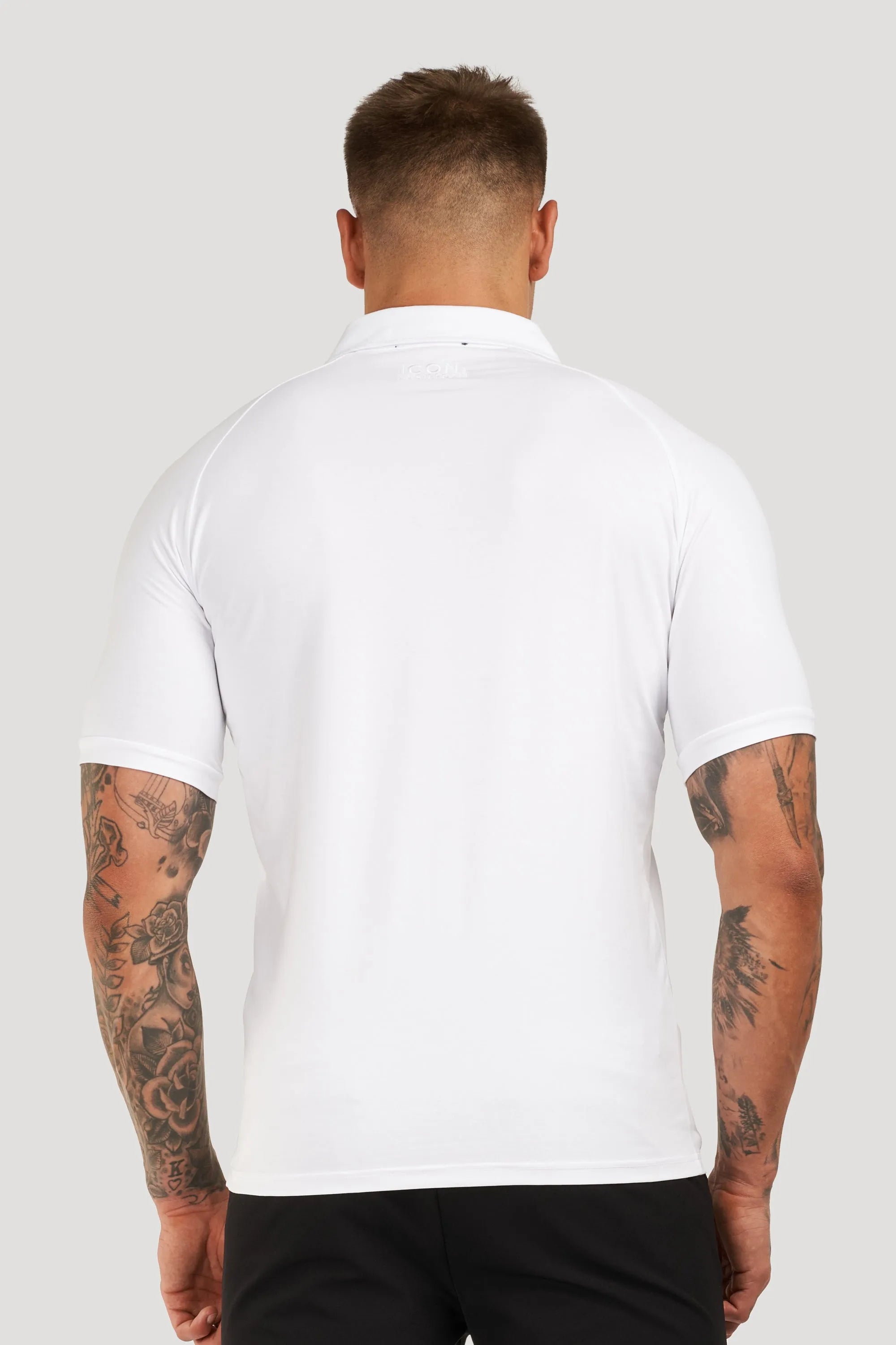 THE MUSCLE BUTTON POLO - WHITE - ICON. AMSTERDAM